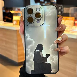 Cross Pattern Phone Case, Anti-drop & Shockproof Protection Phone Protective Cover, Fashion Phone Accessories Compatible with iPhone 16 15 14 13 12 11