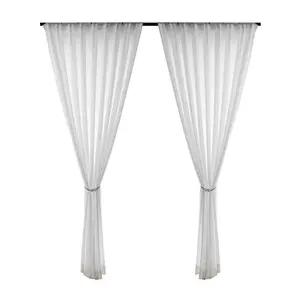Thickened Crown Yarn Sheer Curtain Light Luxury White Scratch Resistant Window Screen