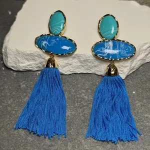 Coastal Drip Triple Tassel Earrings