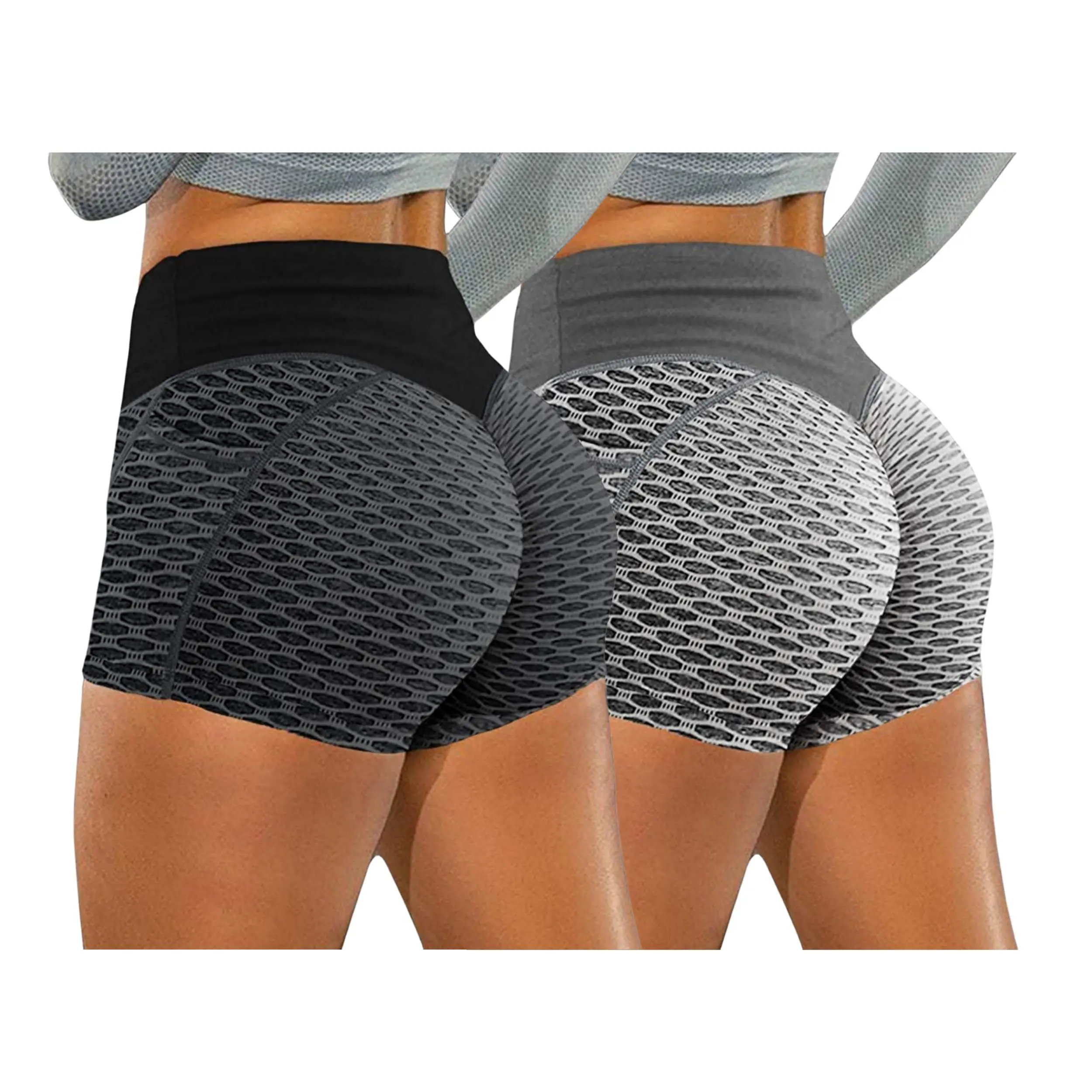 Women’s High Waisted Workout Shorts, Seamless Stretch Knit Athletic Shorts with Breathable Fabric and Tummy Control Fit, Comfortable Activewear for Running, Yoga, Gym Training, Cycling, Fitness, Walking and Everyday Sports