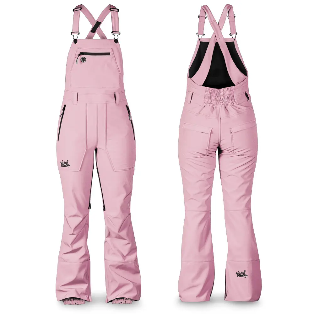 Women's Bib Pants- Barely Pink