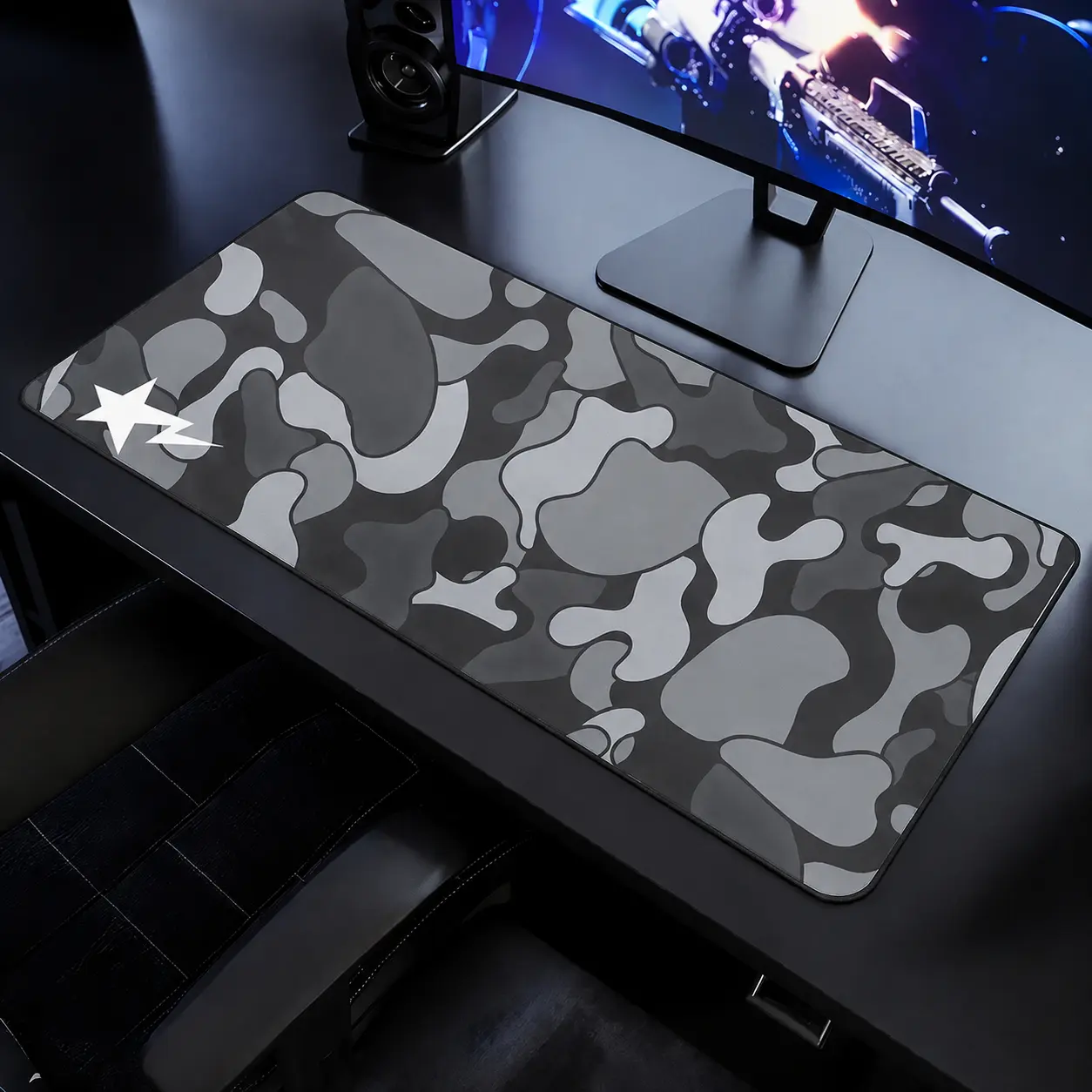 Grey Camo Extra Large Hypebeast Desk Mat Keyboard Mouse Pad | E-Sports Desk Mat | Desk Decor for Gamers | Boys' Rooms Gift large mousepad