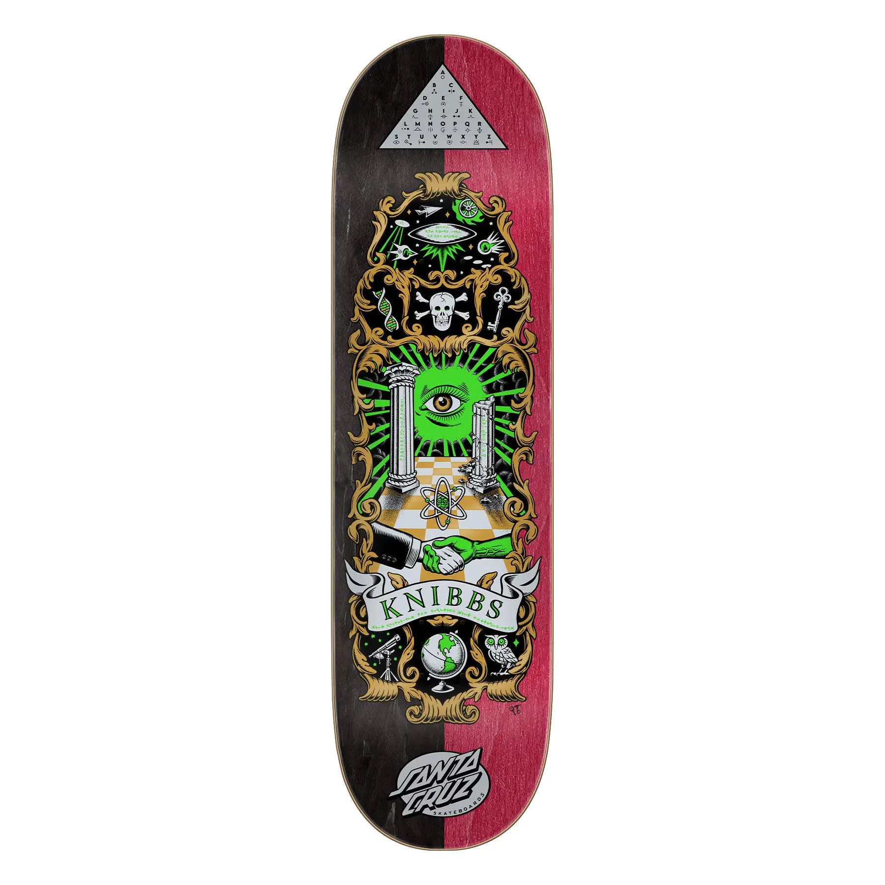 Jereme Knibbs Cryptic Pro Unisex ATV Skateboard Deck, Jereme’s 8.5 Shape 8.5x31.6 in 7 Ply North American Maple Plywood, Black Stain, Medium-Depth Concave Kick