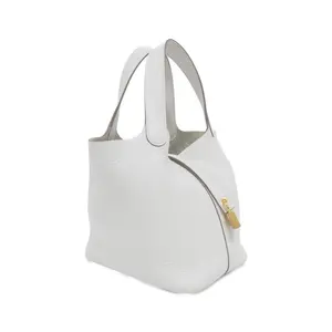 Pre-owned HERMÈS Calfskin Shoulder Bags Hermes Picotan Lock PM Taurillon Clemence Handbag