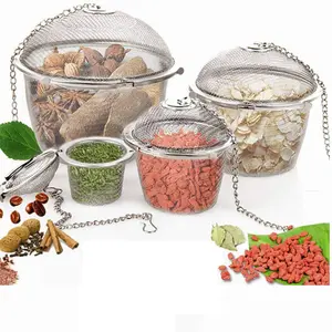 Stainless Steel Tea Infuser, 4 Counts/set Mesh Tea Ball, Tea Strainer Filter, Spice Infuser, Tea Making Tool, Kitchen Utensils & Gadgets