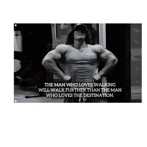 Sam Sulek Motivational Gym Flag Workout Lifting Sam Sulek YouTube flags gym flags gym posters banners wall poster motivational inspiration Banners Wall