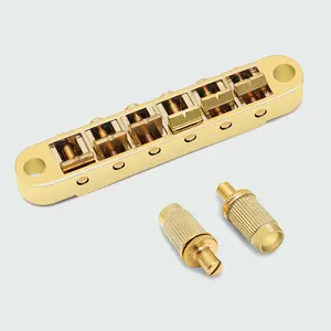 OLETONE Tune-O-Matic Electric Guitar Bridge for Les Paul SG Electric Guitar Parts Gold