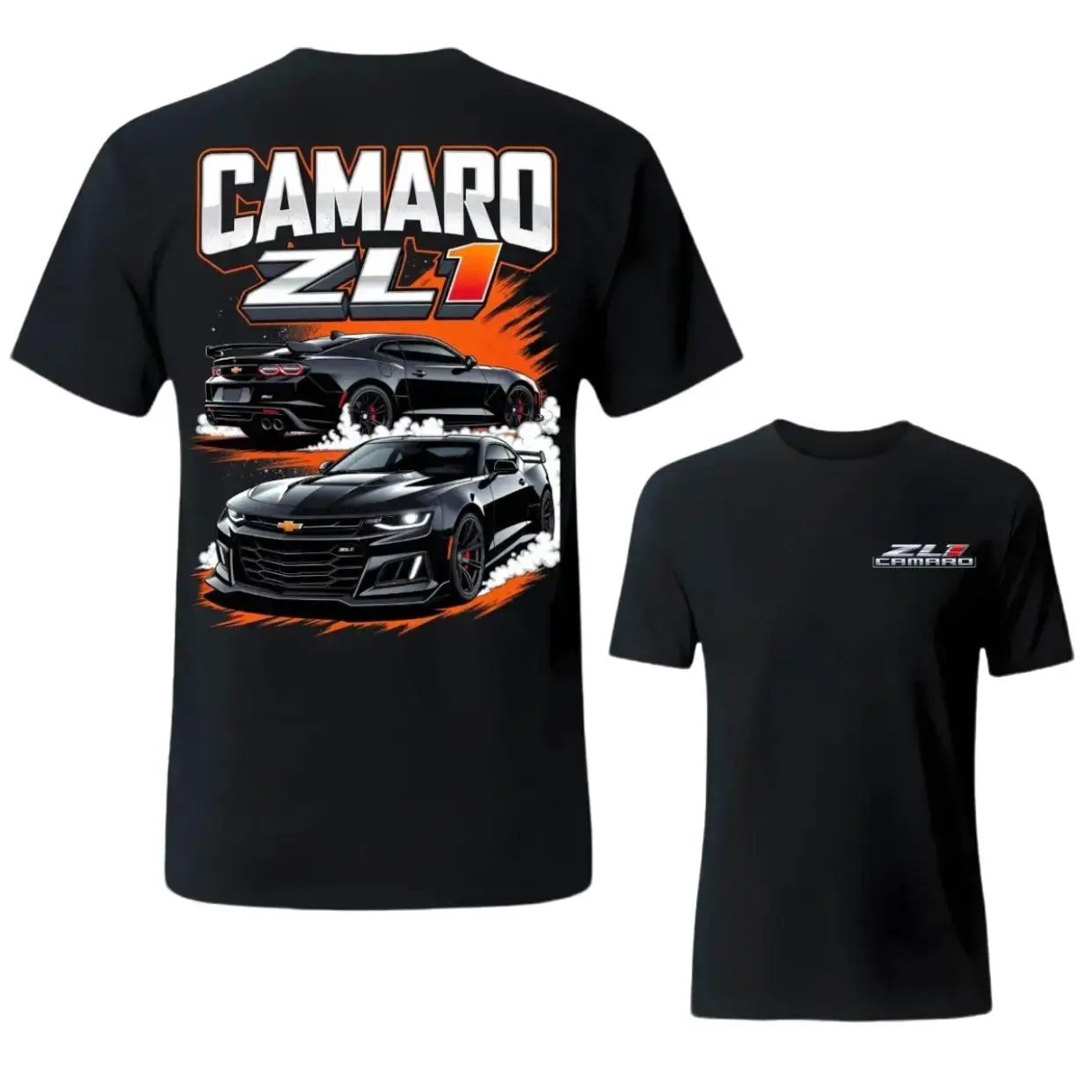 Camaro ZL1 Muscle American Racing Sport T-shirt, Black Performance Car Sport T-shirt, V8 Muscle Car Graphic Shirt, Street Racing Automotive Sport Shirt