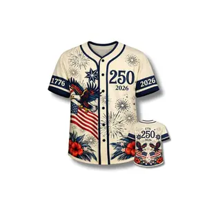 SEASONMARK 2026 USA 250Th Anniversary High-Quality Baseball Jersey Unisex Fashionable Team Sportswear for All Ages NONE