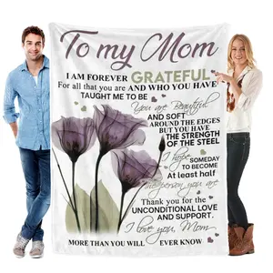Gifts for Mom, Anniversary Birthday Gifts for Mom, Blanket to Mom from Daughter Son, Presents for Mother's Day,Christmas, Valentines, Soft Flannel Throw Blanket Bed Blanket