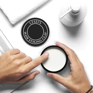LESEFS Hair Clay for Men - 60g Matte Styling Paste with Strong Hold for Short Hair Daily Use Effortless Texture No Shine Just Confidence All Day Long - Gel