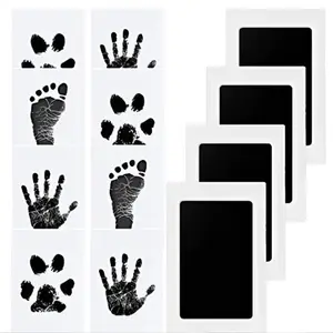 Pet Paw Print Hand Molding Kit - Custom, No-Mess, Wash-Free, Non-Toxic, Easy-to-Use for Dogs & Cats (Small/Large Sizes), Pet Memorial Care Gift with Attached Photo Frame