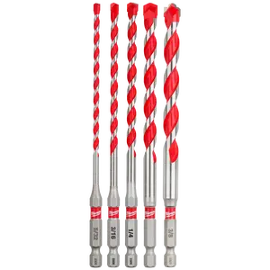 Milwaukee 48-20-9051 5PC SHOCKWAVE Impact Duty Carbide Hammer Drill Bit Set