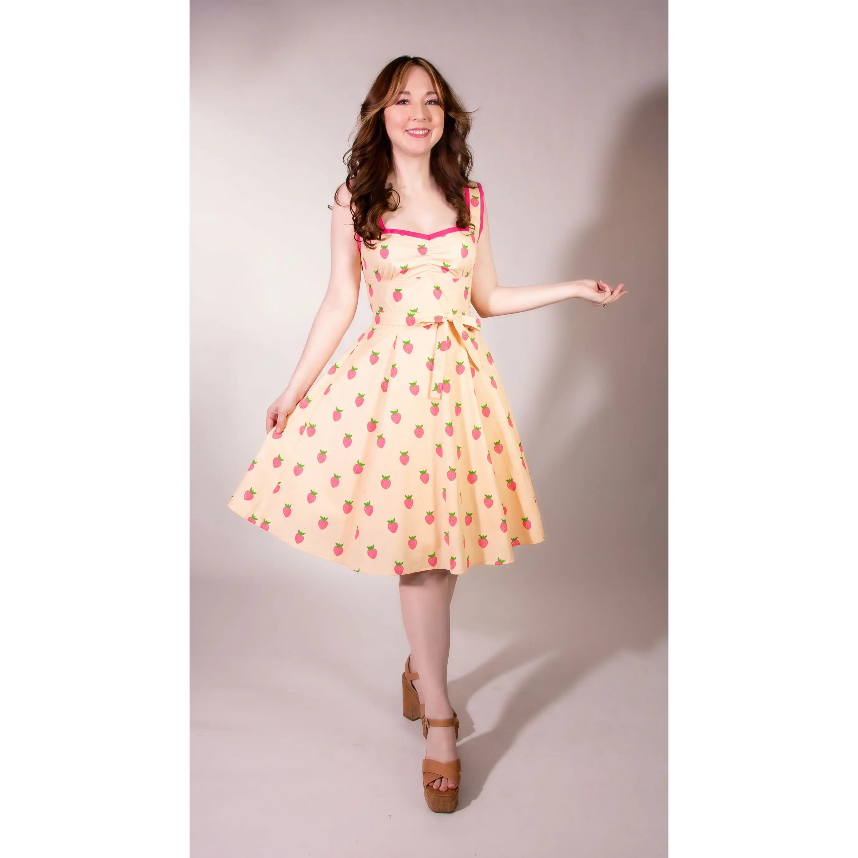 Sadie Dress - Pink Strawberry *sale