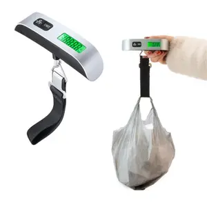 travel inspira Luggage Scale, Portable Digital Hanging Baggage Scale for Travel, Suitcase Weight Scale with Rubber Paint, 110 Pounds, Battery Included