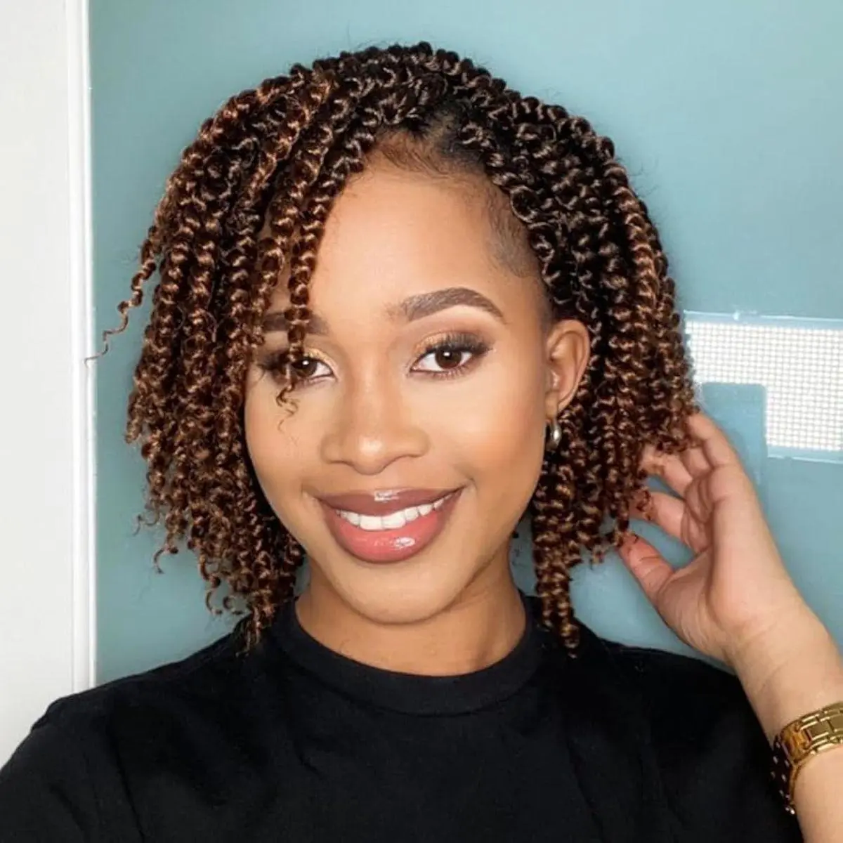 Passion Twist Crochet Hair 10Inch Passion Twist Hair 8 Packs Pre Looped Short Passion Twist Crochet Hair for Black Women T30