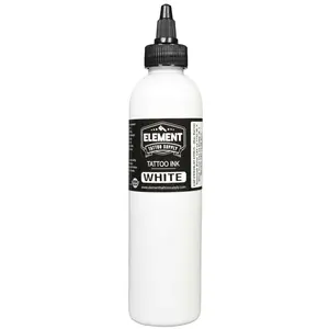 Element Tattoo Supply White Tattoo Ink 8oz for Highlighting and Shading - Smooth, Bright, Long-Lasting
