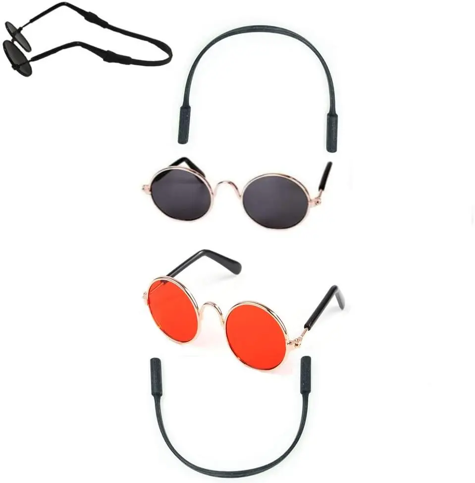 2pcs Random Color Small Cat Kitten Glasses Pet Glasses Dog Sunglasses Pet Supplies Kittens Pet Sunglasses 3 cm/1.1 Inch Cosplay Costume Photos Props