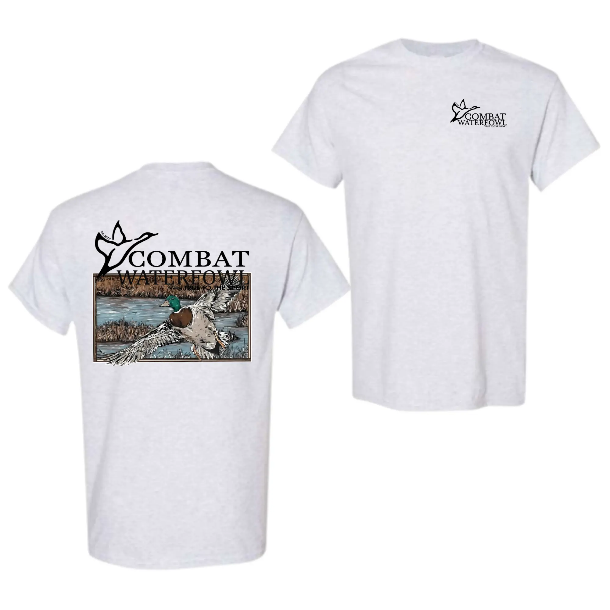 Combat Waterfowl Duck Hunting T-Shirt, Flying Mallard Graphic Tee for Men Women, Marsh Hunting Outdoor Life Shirt, Gift for Hunters and Waterfowl Lovers, Graphic Tees Men Gifts, Unisex Streetwear, Vintage Graphic T Shirts, Southern Shirts, Men’s T-Shirts