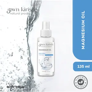 Gew'n Kirish Magnesium Oil Body Spray - 135ml Pure Magnesium Chloride for Joint Health Sleep Muscle Health Calming Fragrance-Free Moisturizing Soothing Cosmetic