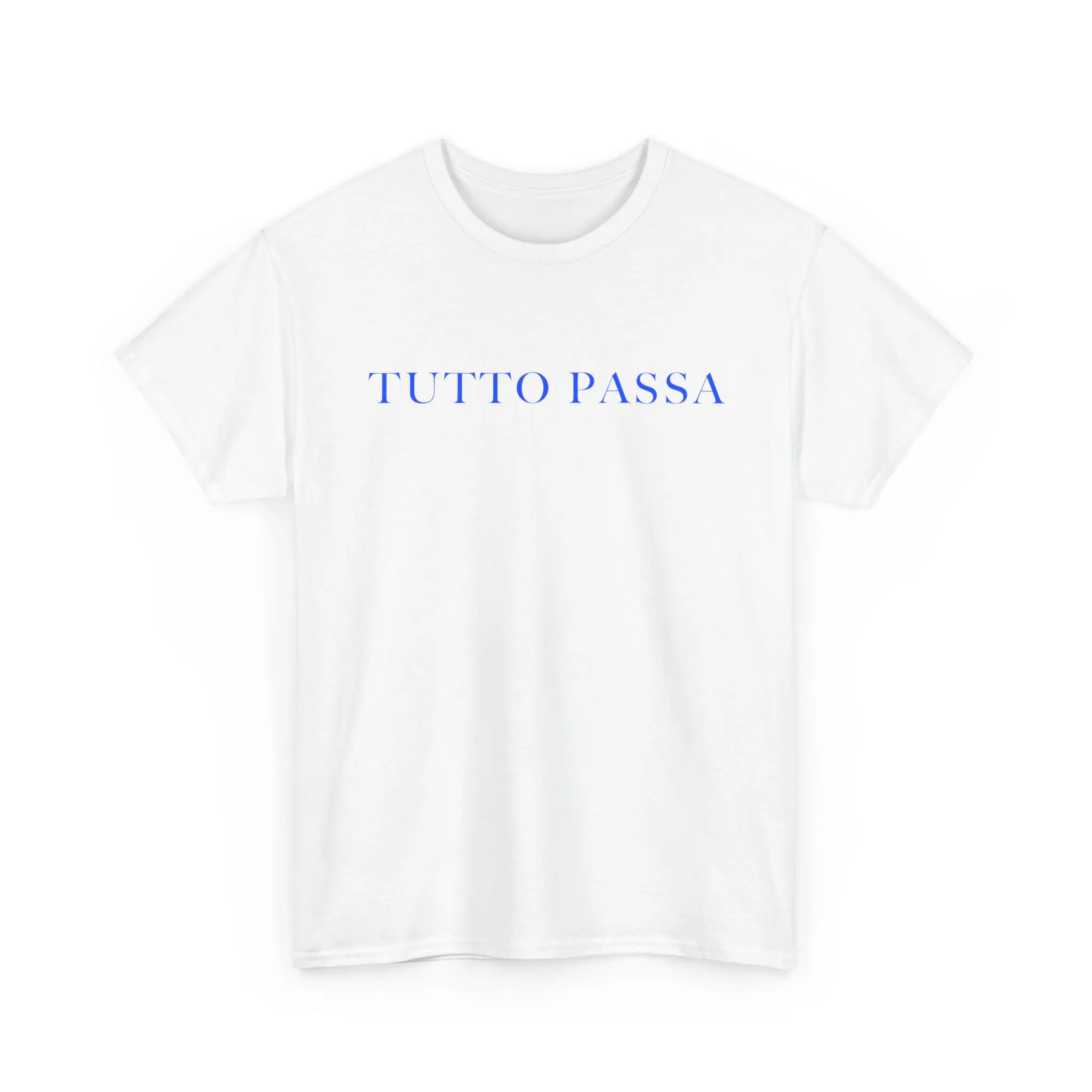 Tutto Passa Unisex Heavy Cotton Tee, Casual T-Shirt, Italian Quote Shirt, Gift for Friends, Everyday Wear