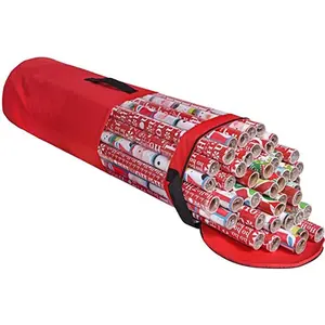 Gift Wrapping Paper Storage Bag, 1/4 Counts Portable Gift Wrapping Organizer with Handle, Gift Wrapping Supplies Storage Bag for Home & Office