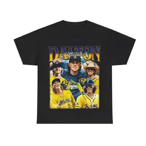 Retro Dalton Mauldin Baseball T-Shirt, Vintage Soft Tee, Animal Party Fan Gift, Fashion Cotton, Full Colors, Full Sizes, For Men, For Women