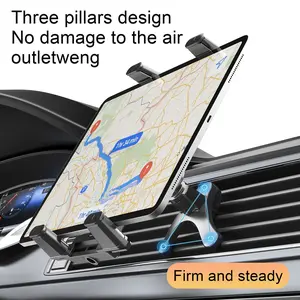 Car Air Vent Tablet Holder for Vehicles • Universal Mount Fits 7" to 12.9" Tablets Including iPad Pro, Mini, Air 2, Galaxy Tab • Also Holds 4" to 7" Phones with Folding Screens or Straight Panels