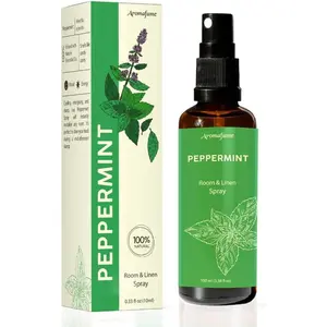 Peppermint Room, Linen & Pillow Spray by Aromafume | 100ml/3.38 fl oz | with Pure Peppermint Essential Oil | Aromatherapy Spray for Relaxation, Sleep & Stress Relief | Mist for Bedding, Fabrics