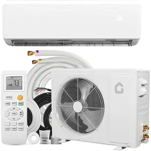 9000 BTU Ductless Mini Split Air Conditioner, 19 SEER2 Inverter Heat Pump System 230V R32 Refrigerant, 0.75 Ton Pre-Charged AC Unit Cools Up to 450 Sq.Ft, Ultra Quiet w/Remote Wi-Fi, Installation Kit
