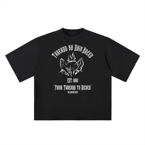 Oversized "THREADS TO RICHES." Drop Shoulder Tee