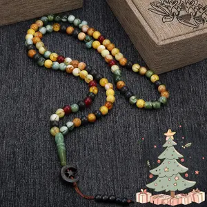1pc European and American Fashionable, Simple and Atmospheric 99 Round Bead Mixed Color Style, Random Multi-color Bead, Prayer Bead, Bracelet, Suitable for Daily Wear Jewelry, Gifts for Friends, Boyfriends, and Husbands