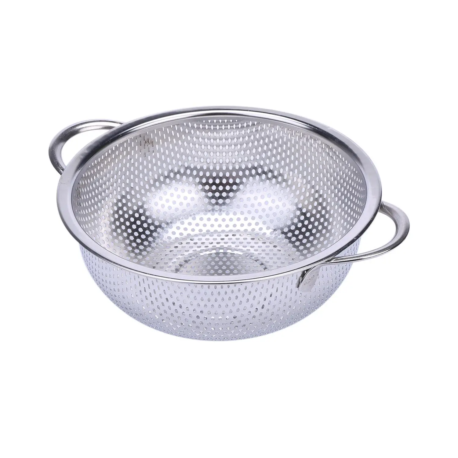 Stainless Steel Colander Basket with Handle, Perforated Draining Strainer for Kitchen Pasta/Vegetable Use, Car Body Repair Tool Accessory
