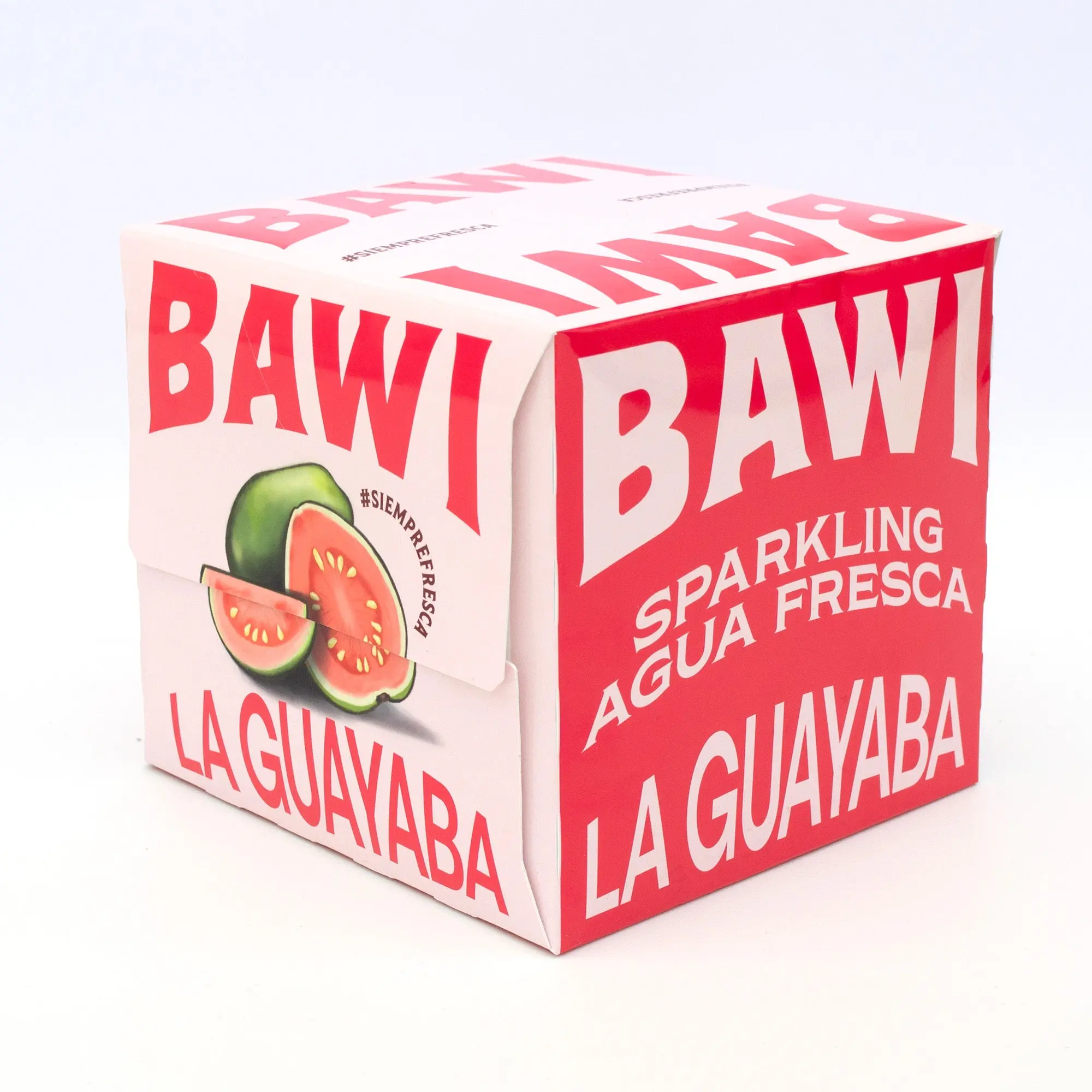 Bawi La Guayaba Sparkling Agua Fresca, Pink Guava with hints of Orange and Hibiscus