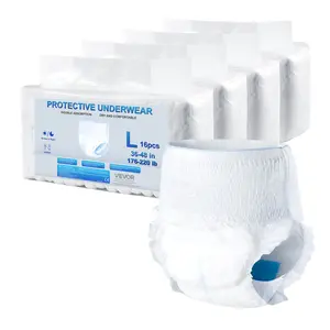 VEVOR Adult Incontinence Underwear, High Absorbent Protective Underwear for Men & Women, Disposable Adult Pull-ups Diaper with Leakproof Leg Cuff & Wetness Indicator - L Size, 64 Count (4 Packs of 16