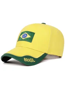 Brazil Flag Baseball Hat for Men and Women, Adjustable Sun Protection Casual Cap, Ideal for Spring Fall Travel Beach Vacation