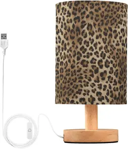 Table Lamp for Bedroom Living Room, Speckled Leopard Bedside Lamps with USB  Ports Nightstand Light Lamps, E08D23010