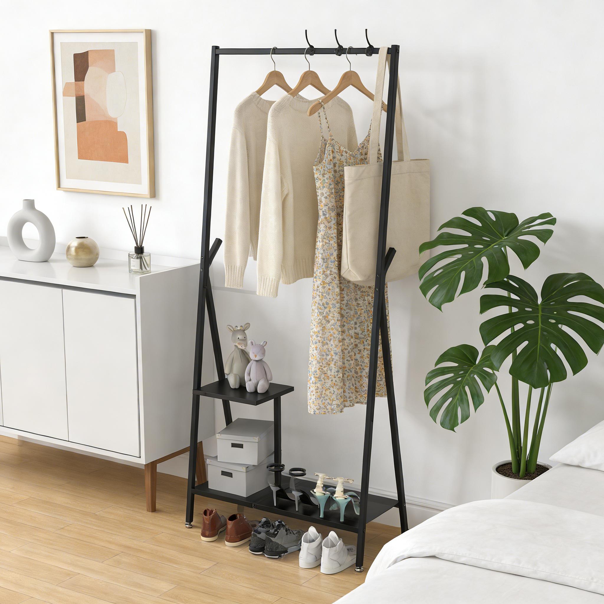 CoatRackwithMirror-MultifunctionalHallTreewithShoeStorage,MetalFrame73"TallIndustrialStyleRusticBrownBlackforEntrywayLivingRoomBedroom,SpaceSavingWallMountedFreestandingOrganizerFurnitureforApartmentDormEssentials