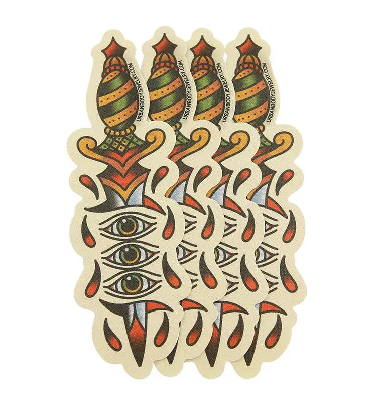 Triple Eye Dagger Sticker Pack (4 pack)
