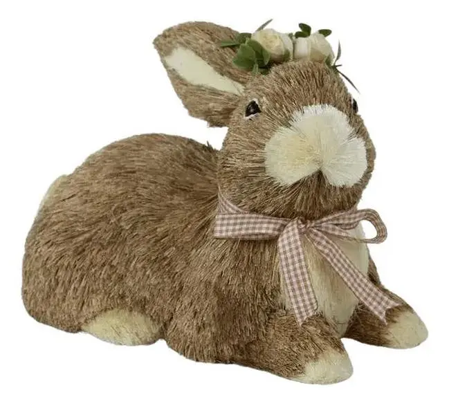 11.75" Grass Laying Rabbit – Natural
