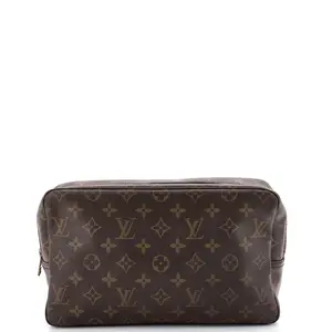 Pre-owned Louis Vuitton Canvas Coated Toiletry Bags Trousse Toiletry Pouch Monogram Canvas 28 by Rebag