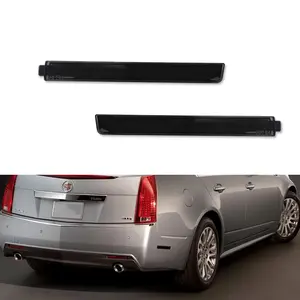2pcs Smoked Rear Bumper Side Marker lamps Light Reflectors For 2008 2009 2010 2011 2012 2013 Cadillac CTS CTS-V,Replace OEM GM1184105 25883455,25883457
