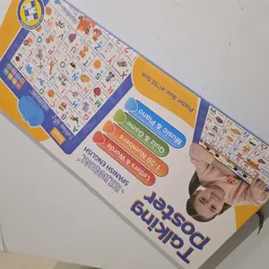 Product Review of Bilingual Talking Wall Chart for Kids – English & Spanish Learning Poster with Songs, ABCs, Numbers, Animal words & Piano – Interactive Educational Toy for Toddlers 1-6 – No Screen, Battery Powered classroom use Alphabet Preschool from K**e S**e