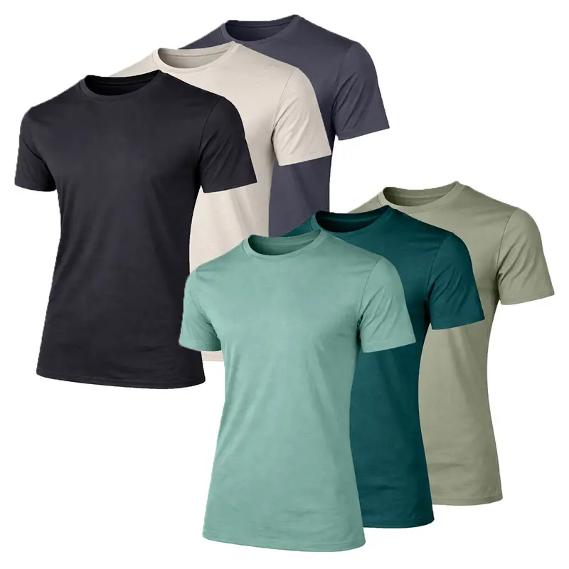 3-Pack Mens Short Sleeve Fashion Stretch Rayon Tees (M-3XL)