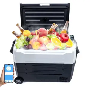 WheelX 58QT 55L Dual Zone Portable Car Refrigerator | -4°F to 68°F | 12/24V DC & 100-240V AC | Fridge & Freezer | Road Trip Camping RV Home Use fathersdaygift fathersdaygift