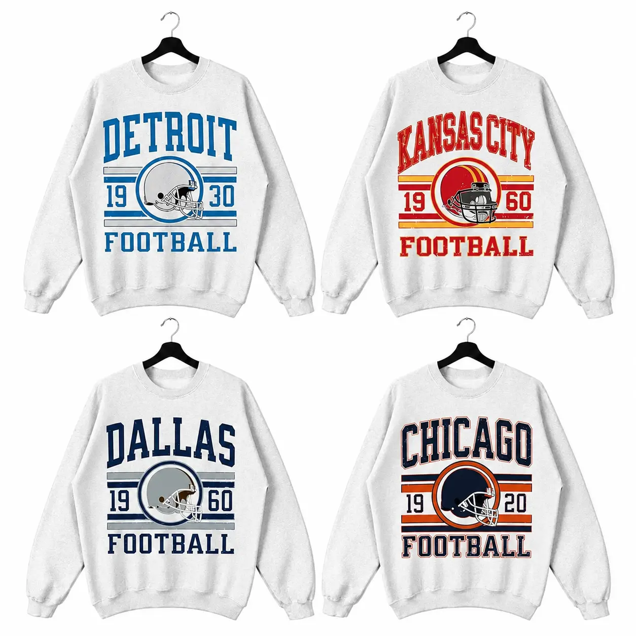 Vintage Football Sweatshirt, Unisex Ash Grey Crewneck, Retro Game Day Graphic Pullover, Soft Cotton Blend Sports Sweatshirt, Classic Football Fan Apparel, Casual Fall Outfit