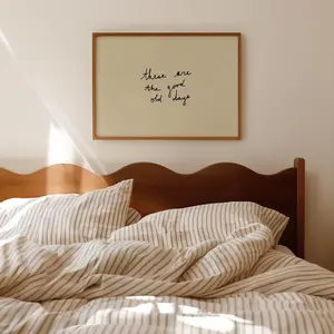 These Are The Good Old Days Print: Hand-Drawn Typography Poster, Minimalist Home Decor Decor No Frame