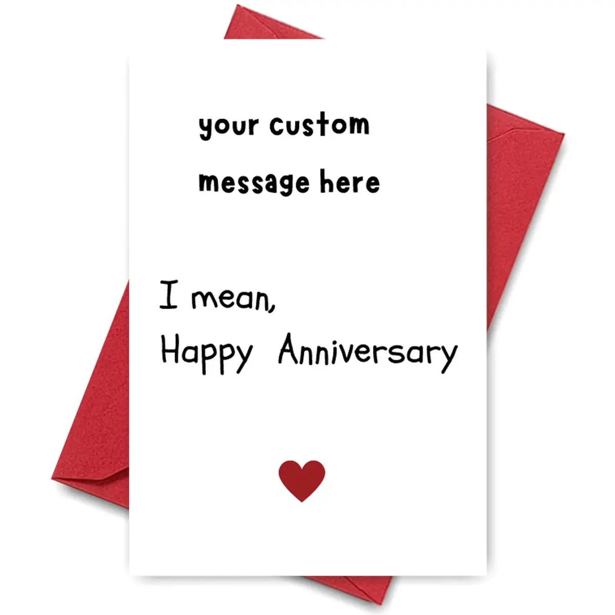 Customizable Anniversary Card - Your Message, Perfect For Partner. A Personalized Card to Celebrate Your Unique Love Story.