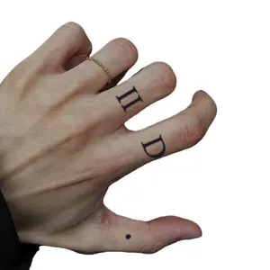 Roman Numeral Finger Temporary Tattoo Stickers Magic Tattoos Waterproof & Lasting 7-15 Days Herbal Semi-Permanent Tattoos Fake Tattoos for Men & Women Suitable for Fingers & Neck