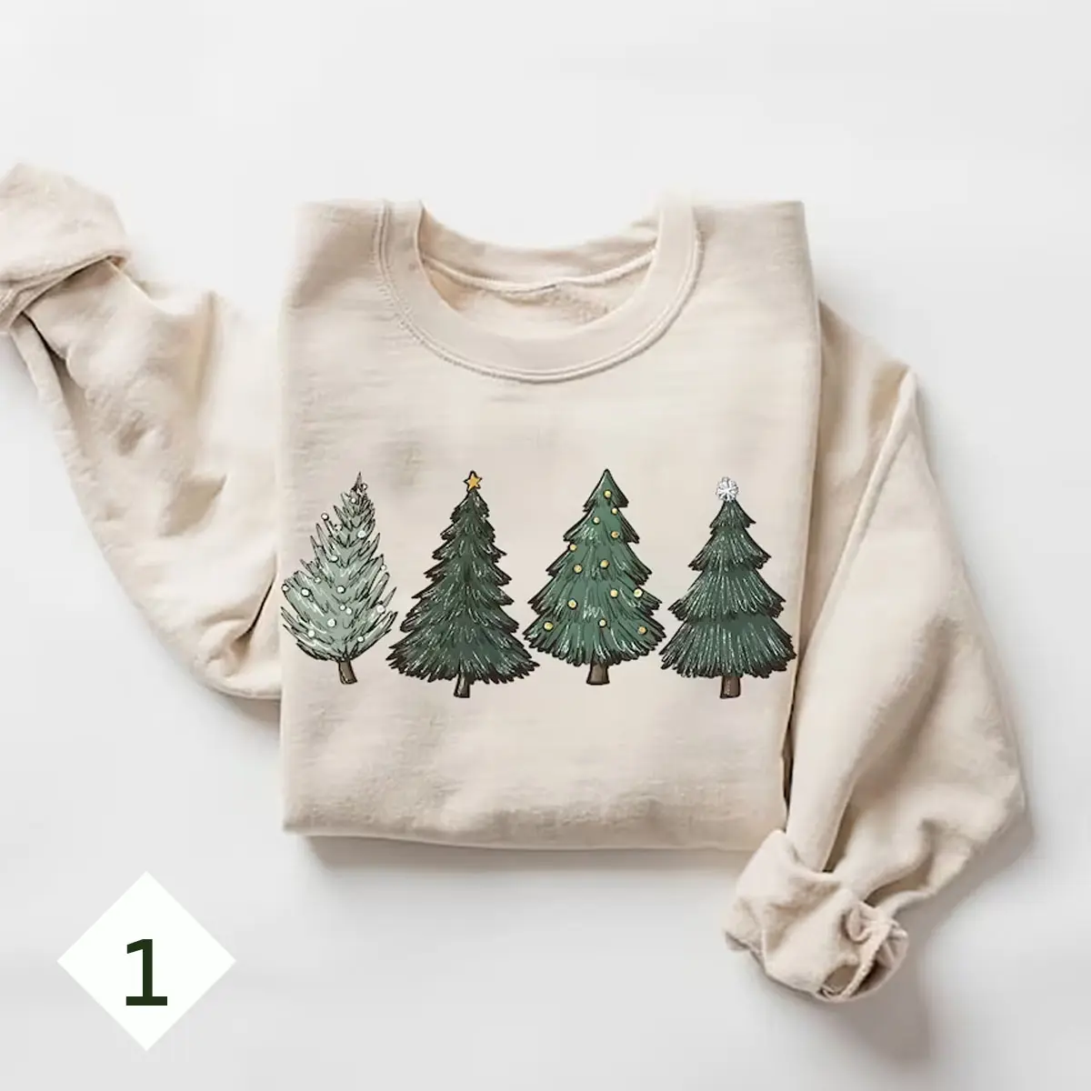 Green Tree Christmas Sweatshirt, Merry & Bright Christmas Sweatshirt, Holiday Sweater, Christmas Gift, Christmas Sweater, Christmas Crewneck, Holiday Sweaters for Women, Winter Sweatshirt